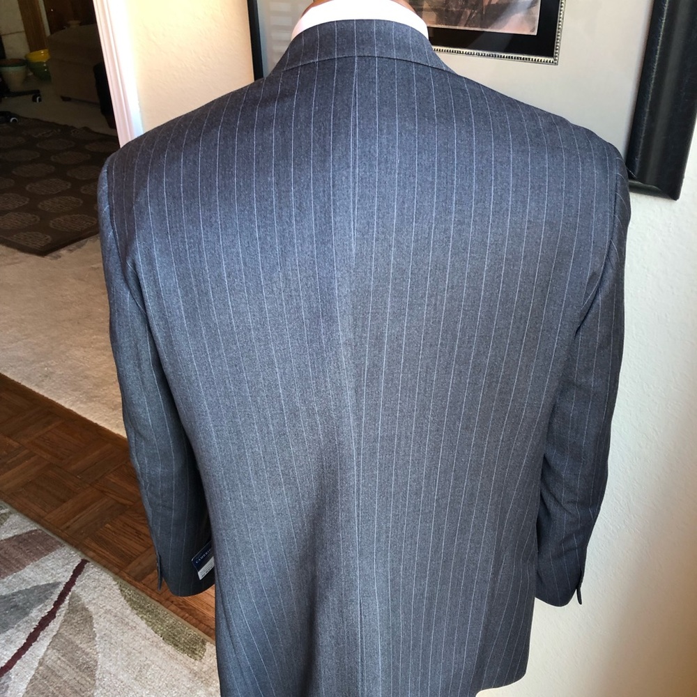 NEW Cambridge Classics 2 Pc Charcoal Pinstripe 40R - Picture 10 of 16